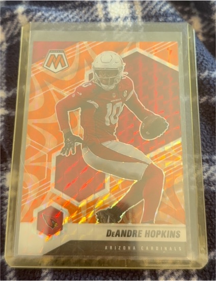 2021 Panini Mosaic #208 DeAndre Hopkins Orange Reactive Prizm — front