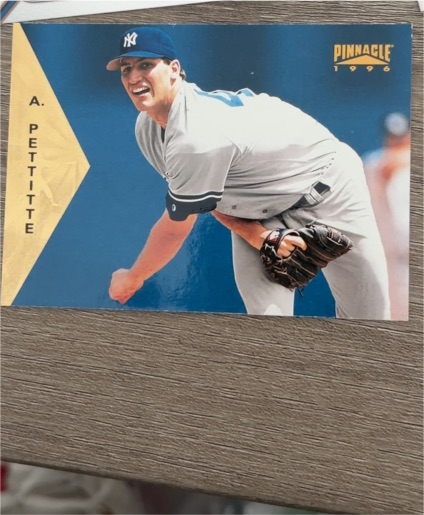 1996 Pinnacle Andy Pettitte — front