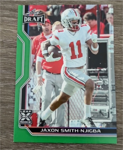 2023 Leaf Draft #B1-9 Jaxon Smith-Njigba — front