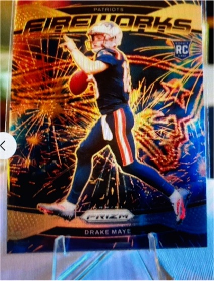 2024 Panini Prizm Fireworks #22 Drake Maye — front