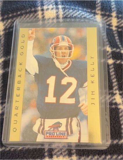 1992 Pro Line Portraits #10 Jim Kelly Quarterback Gold — front