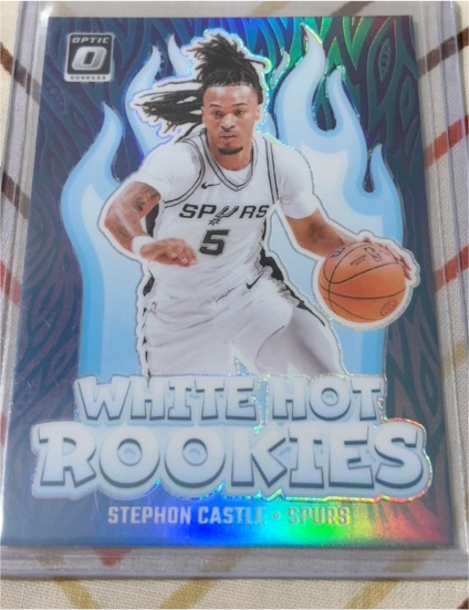 2024-25 Panini Donruss Optic #6 Stephon Castle White Hot Rookies — front