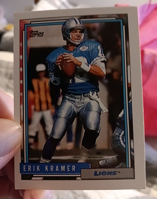 1992 Topps #601 Erik Kramer — front