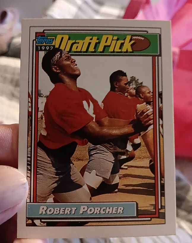 1992 Topps Football #129 Robert Porcher Rookie Card — front