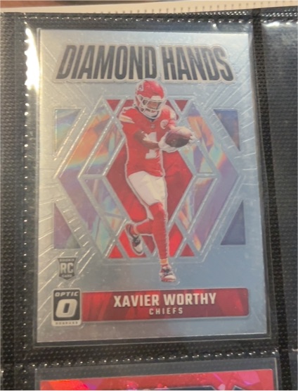 2024 Panini Donruss Optic #5 Xavier Worthy Diamond Hands Rookie Card — front