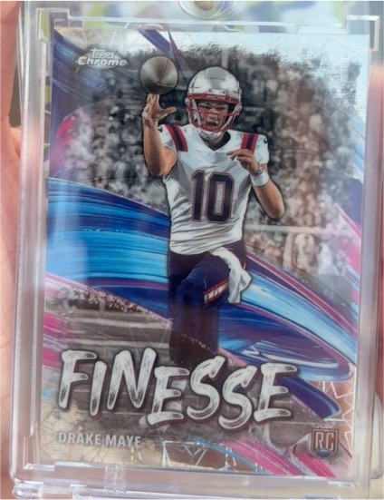 2024 Topps Chrome #F-2 Drake Maye Finesse Rookie — front