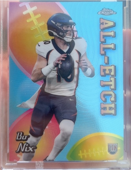 2024 Topps Chrome #CAE-BN Bo Nix All-Etch Rookie — front