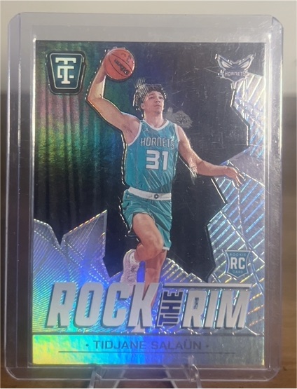 2024-25 Panini Totally Certified #22 Tidjane Salaun Rock the Rim Mirror — front
