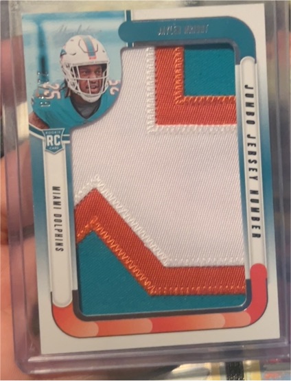 2024 Panini Absolute Jumbo Jersey Number Patch #JJN-JLW Jaylen Waddle — front