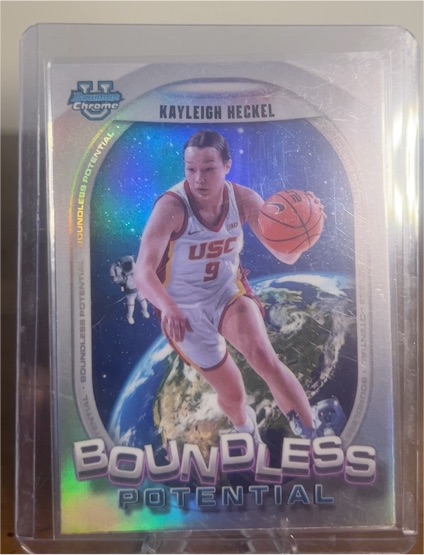 2024-25 Bowman University Chrome #BP-25 Kayleigh Heckel Boundless Potential — front