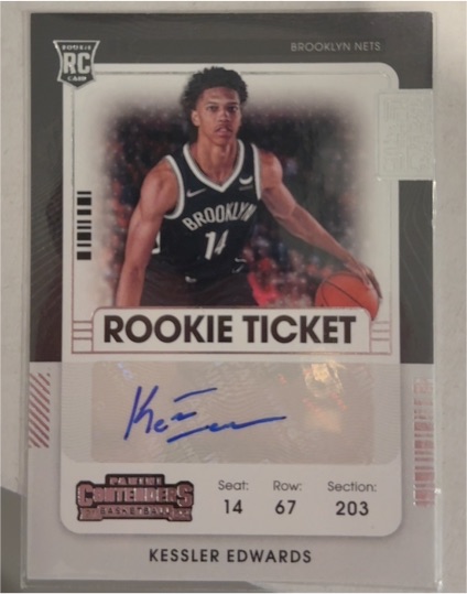 2021-22 Panini Contenders #146 Kessler Edwards Rookie Ticket — front