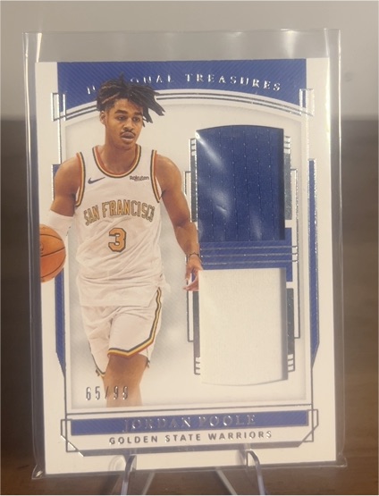 2019 Panini National Treasures #65 Jordan Poole — front