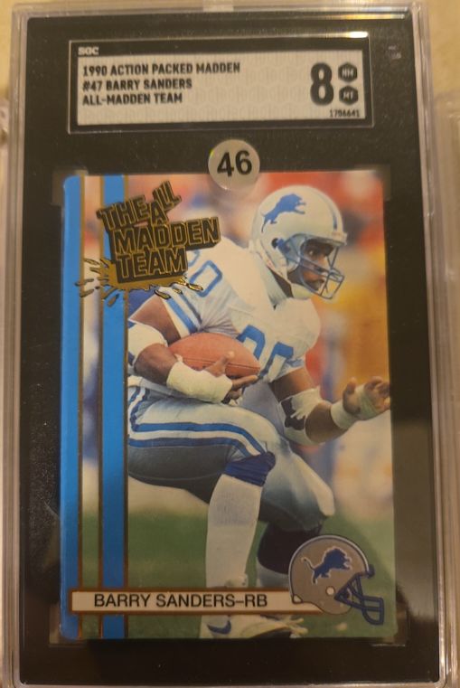 1990 Action Packed #47 Barry Sanders All-Madden Team — front