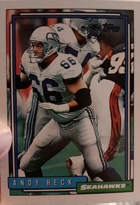 1990 Topps Andy Heck Seattle Seahawks — front