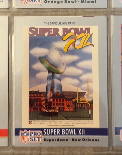 1990 Pro Set #12 Super Bowl XII — front