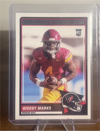 2025 Panini Score #43 Woody Marks Rookie Card Houston Texans — front