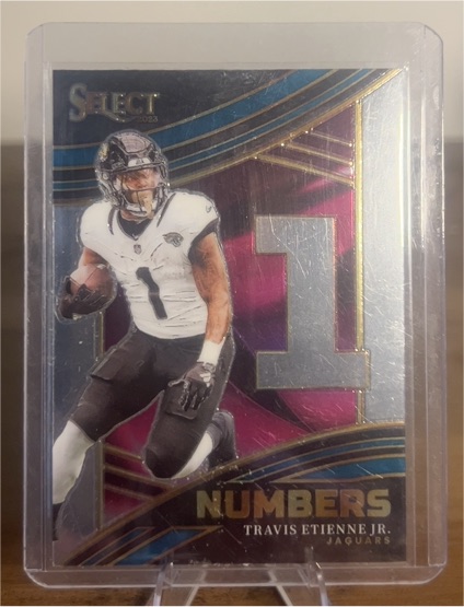 2023 Panini Select #NMB-TET Travis Etienne Jr. Select Numbers — front