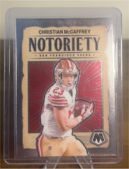 2024 Panini Mosaic #9 Christian McCaffrey Notoriety — front