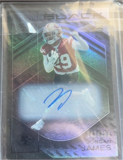 2025 Panini Black #04/25 Jordan James — front
