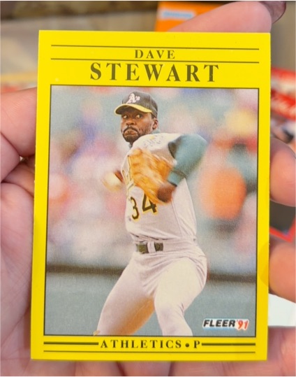 1991 Fleer #25 Dave Stewart — front
