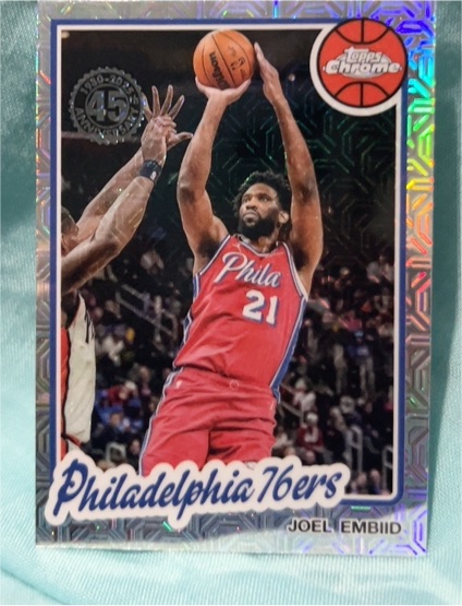 2025-26 Topps 1980-81 Topps Chrome #TC-JBE Joel Embiid — front