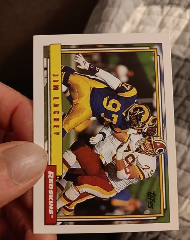 1992 Topps Football #401 Jim Lachey — front