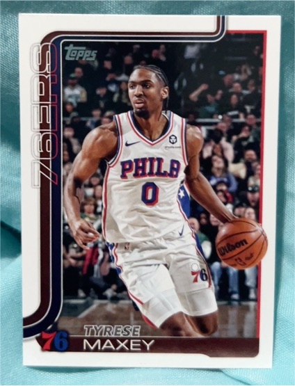 2025-26 Topps #21 Tyrese Maxey Philadelphia 76ers — front