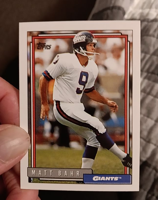 1992 Topps #385 Matt Bahr — front