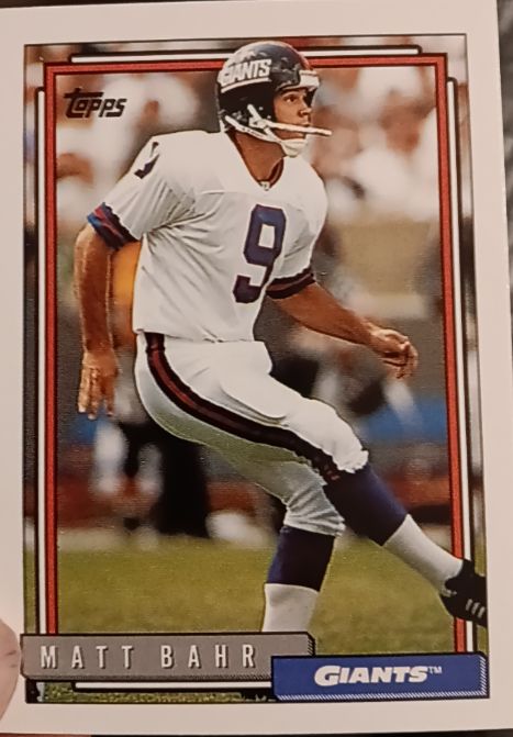 1992 Topps #259 Matt Bahr — front