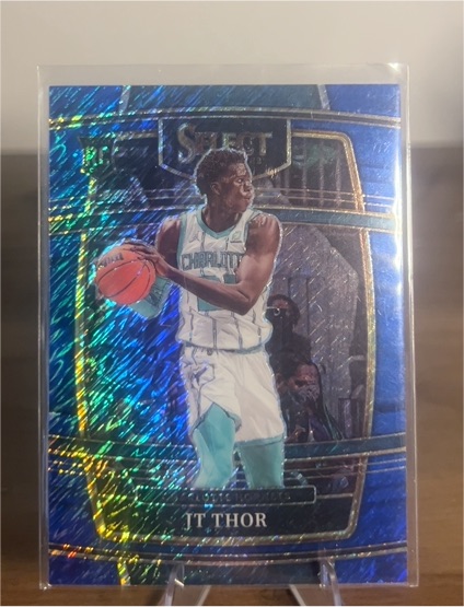 2021-22 Panini Select Concourse Blue Shimmer Prizm JT Thor — front
