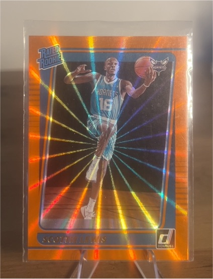 2021-22 Donruss #246 Scottie Lewis Orange Laser Rated Rookie — front