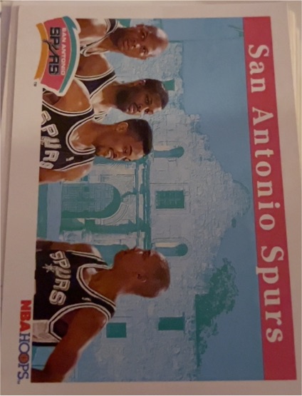 1992-93 Hoops #289 San Antonio Spurs — front