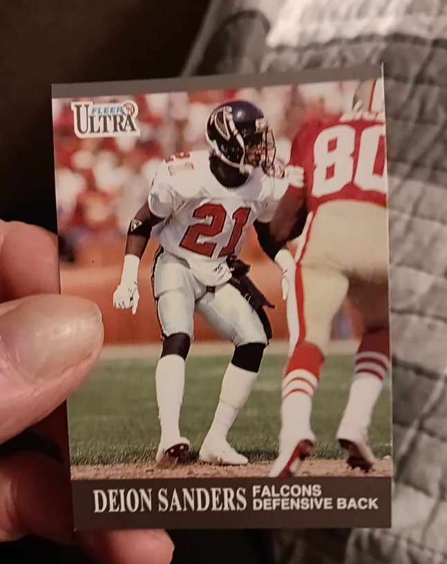 1991 Fleer Ultra #150 Deion Sanders — front