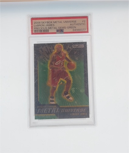 2008 SkyBox Metal Universe #2 LeBron James Precious Metal Gems Green — front