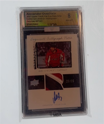2021 Upper Deck the Cup Exquisite Collection 2003-04 Autograph Patches #ETAO Alexander Ovechkin — front