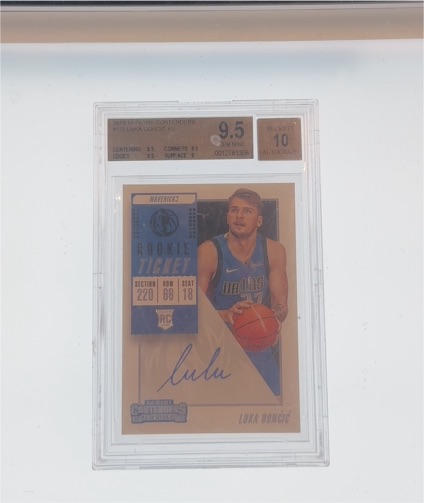 2018-19 Panini Contenders #220 Luka Doncic Rookie Ticket — front