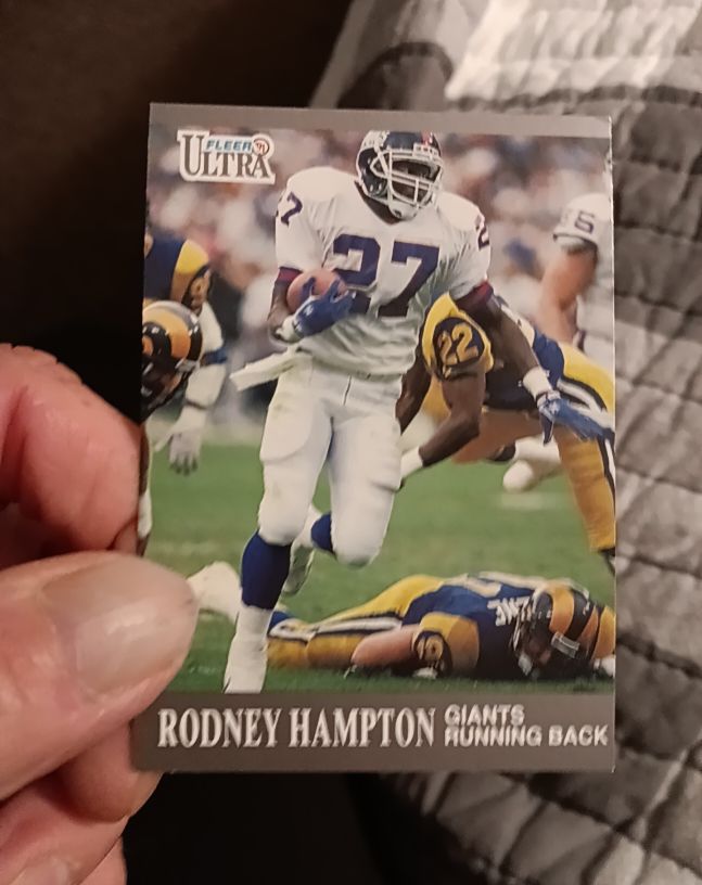 1991 Fleer Ultra #218 Rodney Hampton — front