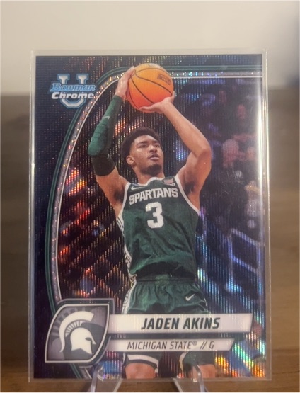 2024-25 Bowman Chrome University #80 Jaden Akins — front
