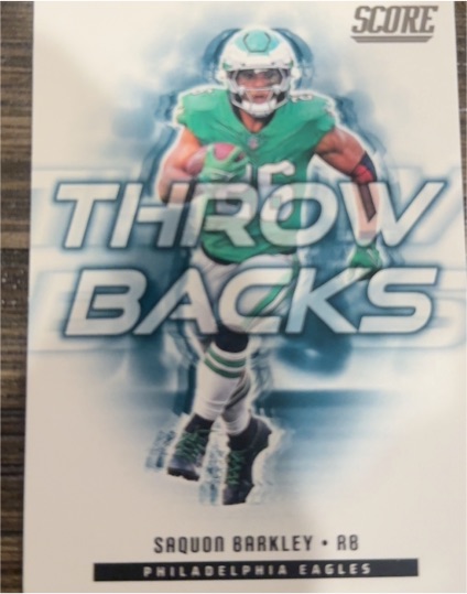 2025 Score #1 Saquon Barkley Throwbacks — front