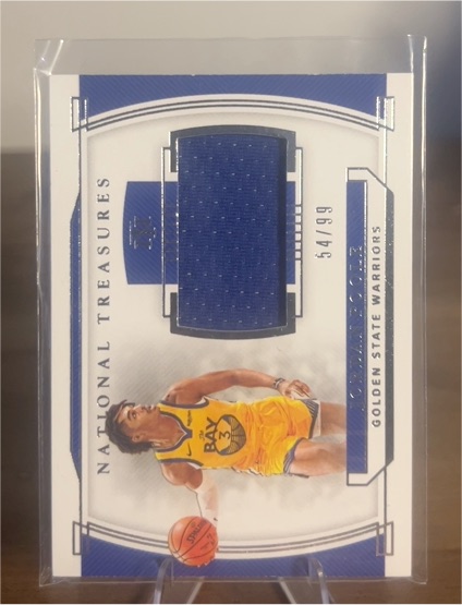 2019 Panini National Treasures Jordan Poole #/99 — front