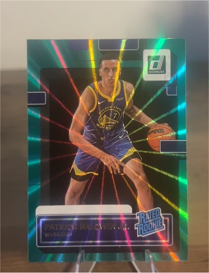 2022-23 Panini Donruss #228 Patrick Baldwin Jr Green Laser Rookie RC — front