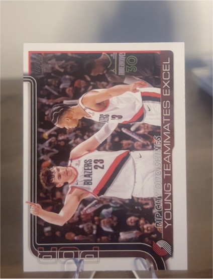 2025-26 Topps #289 Rip City Duo Shines: Young Teammates Excel Shaedon Sharpe — front