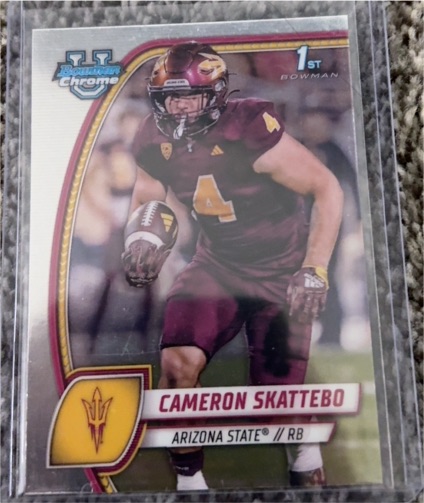 2024 Bowman University Chrome #37 Cameron Skattebo — front
