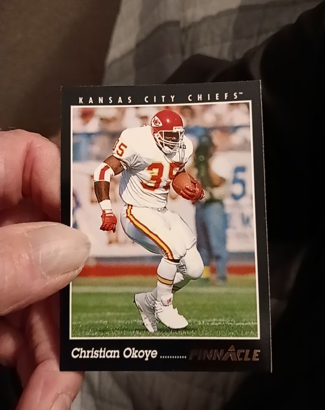 1993 Pinnacle #167 Christian Okoye — front