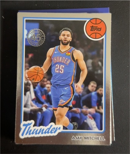 2025-26 Topps Basketball 45th Anniversary #80BK-12 Ajay Mitchell — front