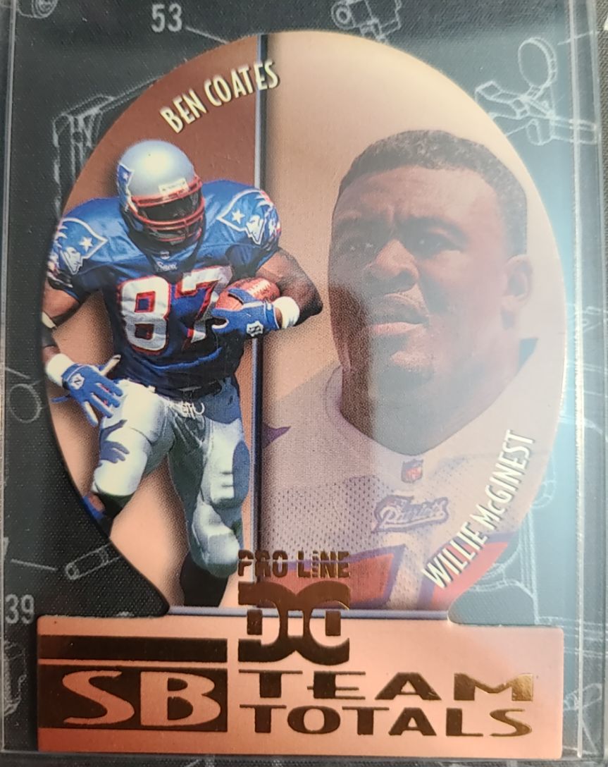 1998 Pro Line DC III #TT4 Ben Coates / Willie McGinest SB Team Totals — front