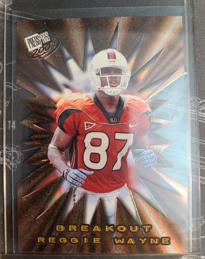 2001 Press Pass Breakout #B24 Reggie Wayne — front