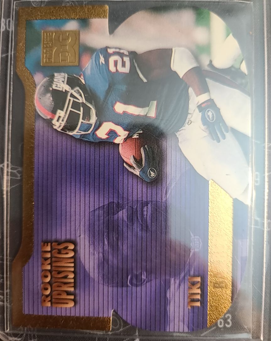 1997 Score Board Rookie Uprisings Die-Cut #99 Tiki Barber — front