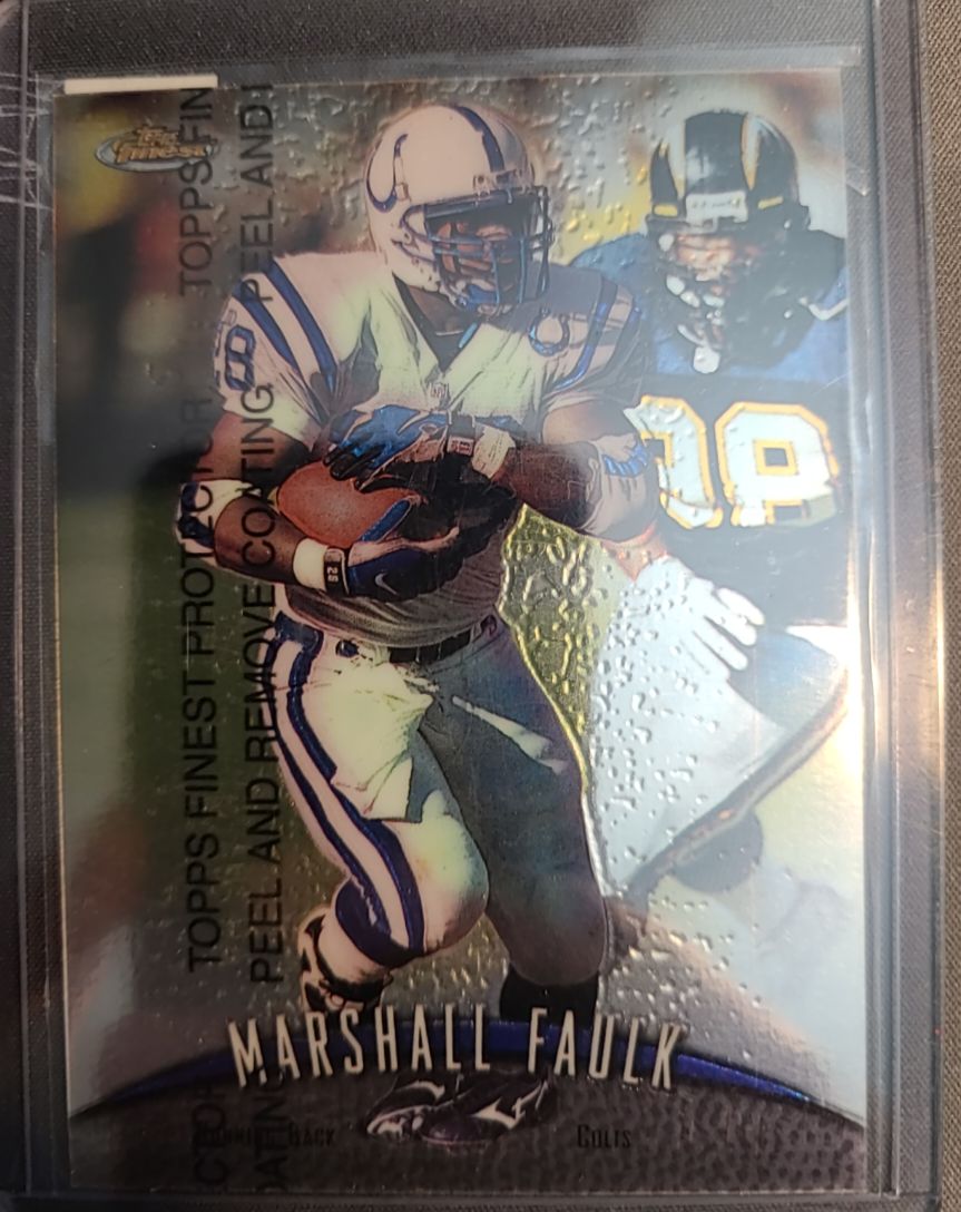 1998 Topps Finest #101 Marshall Faulk — front