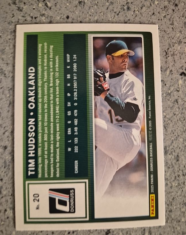 2025 Donruss #20 Tim Hudson — front